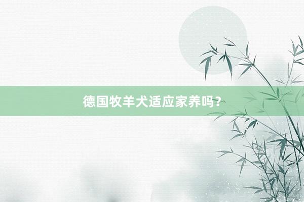 德国牧羊犬适应家养吗？