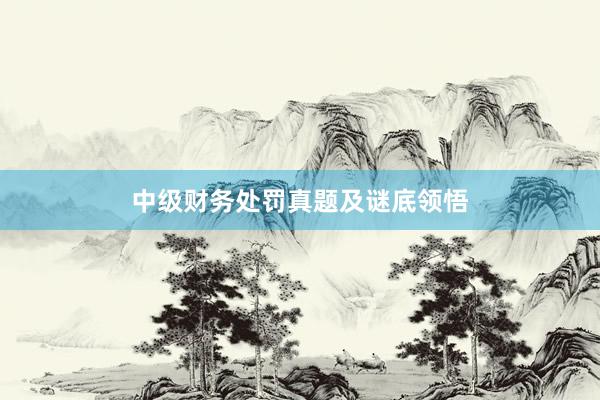 中级财务处罚真题及谜底领悟